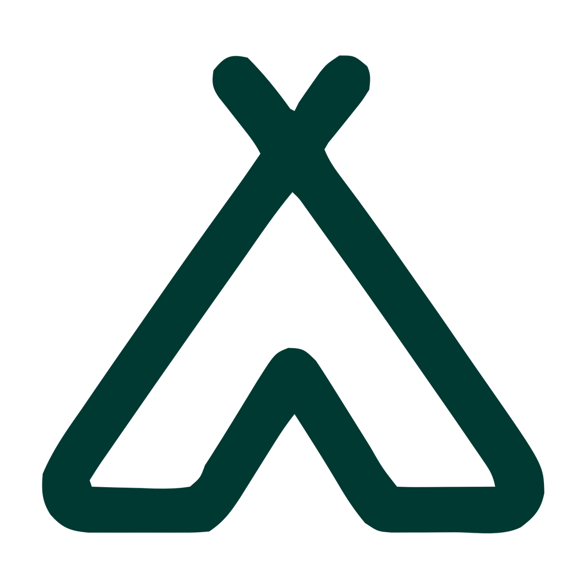 Monoline Tent Logo #003932