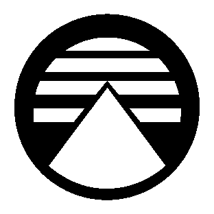 Pyramid Striped Circle Logo