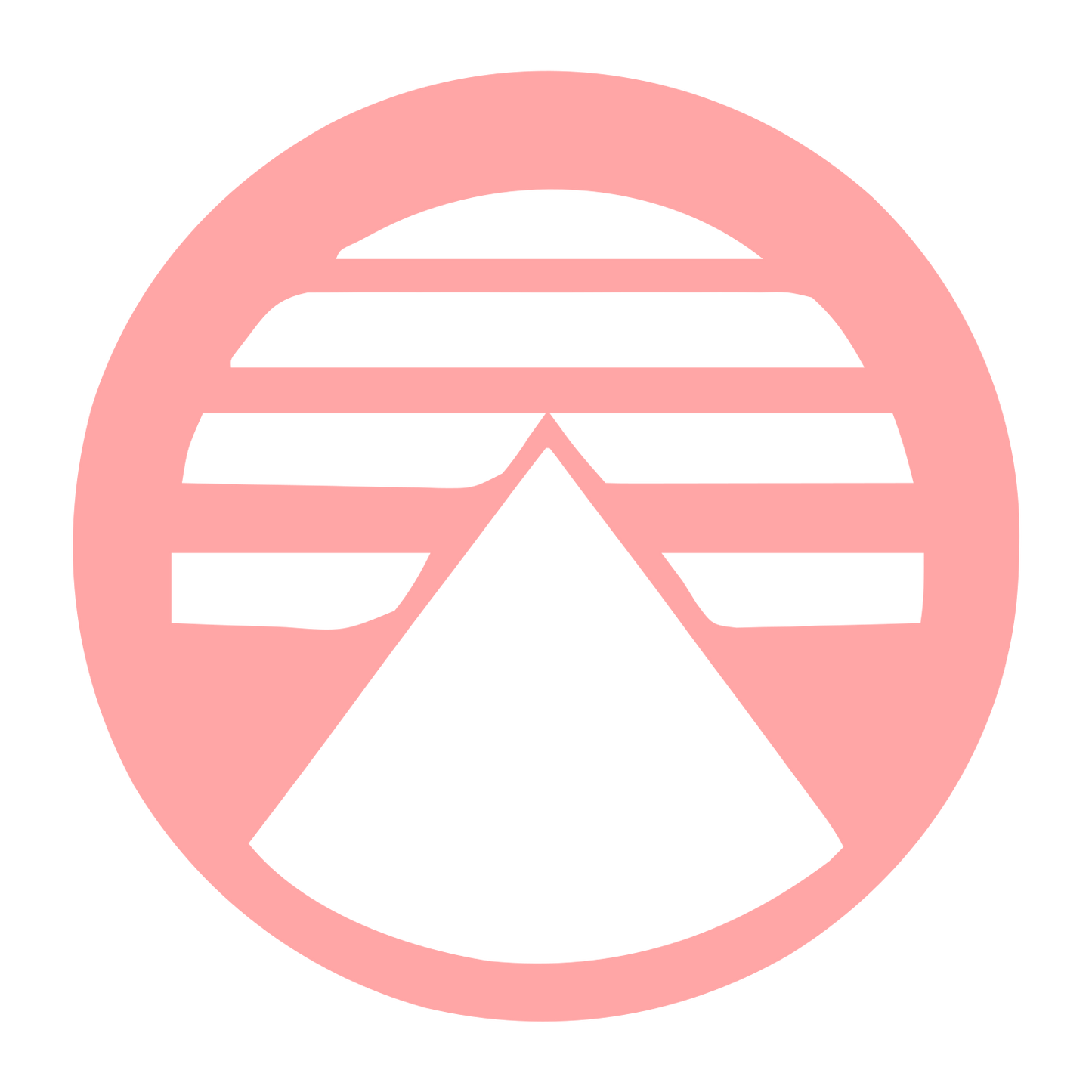 Pyramid Striped Circle Logo #ffa6a6