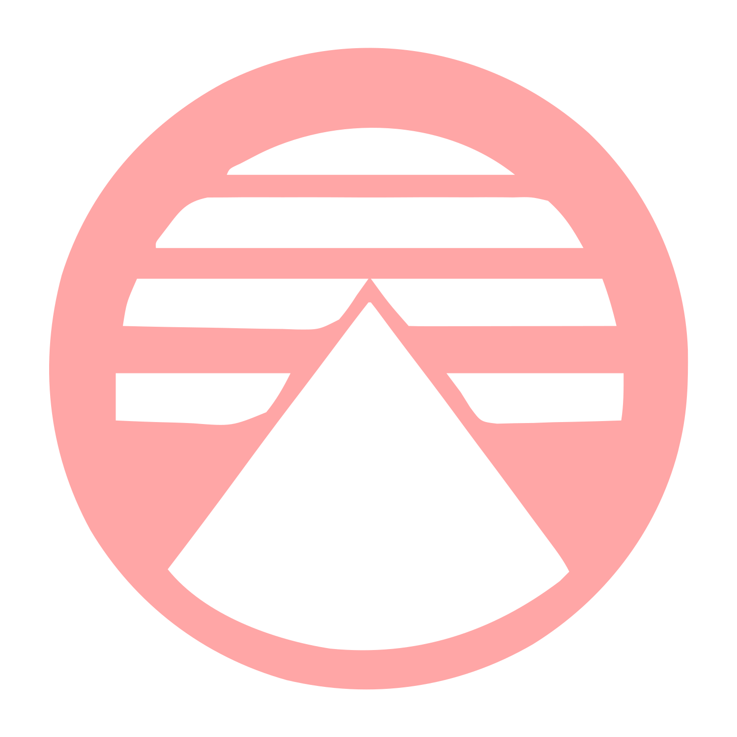 Pyramid Striped Circle Logo #ffa6a6