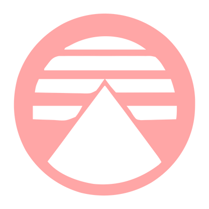 Pyramid Striped Circle Logo #ffa6a6