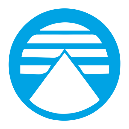Pyramid Striped Circle Logo #00a3e4