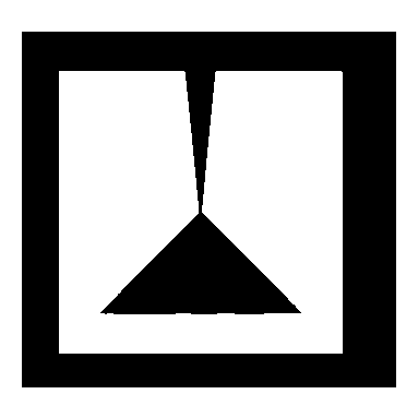 Negative Space Pyramid Logo