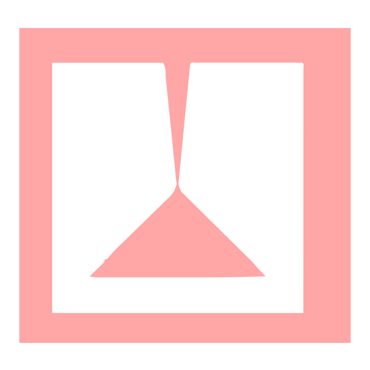 Negative Space Pyramid Logo #ffa6a6
