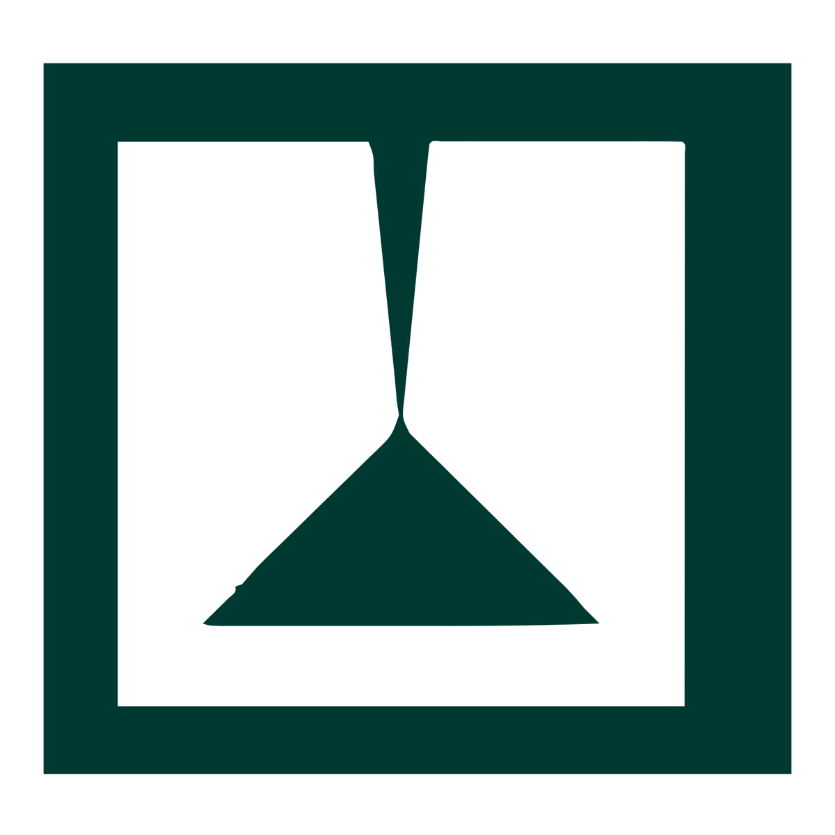Negative Space Pyramid Logo #003932