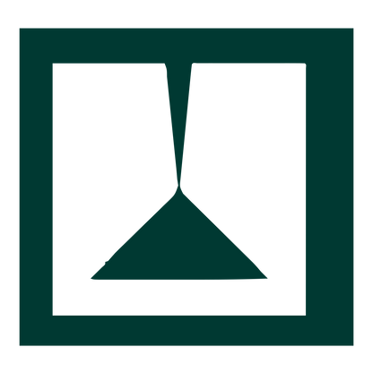 Negative Space Pyramid Logo #003932