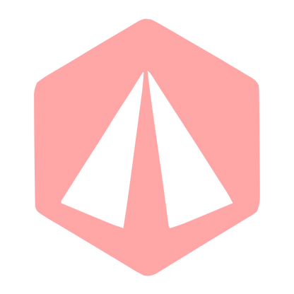 Hexagon Pyramid Negative Space Logo #ffa6a6