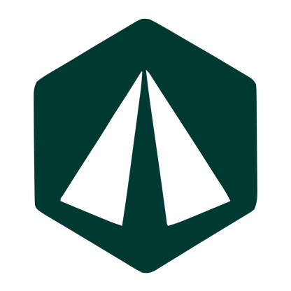 Hexagon Pyramid Negative Space Logo #003932