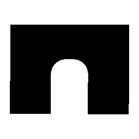 Brutalist Arch Gateway Logo