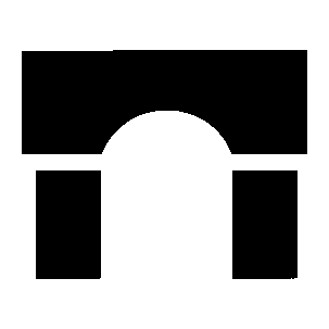 Brutalist Arch Gateway Logo