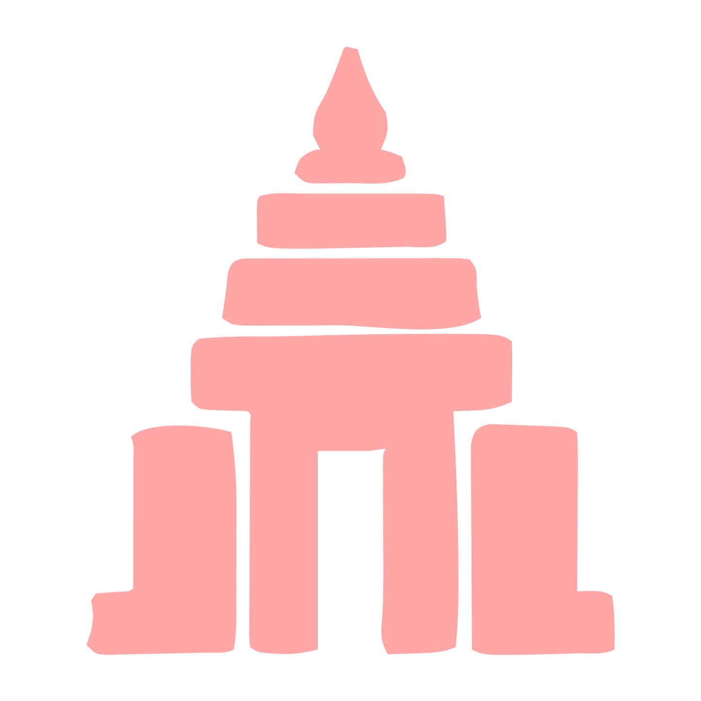Hand-Drawn Temple Logo #ffa6a6