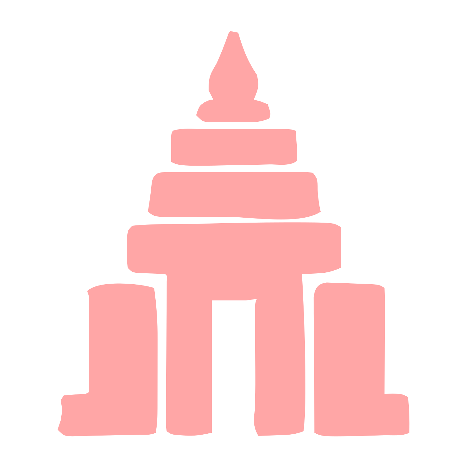 Hand-Drawn Temple Logo #ffa6a6