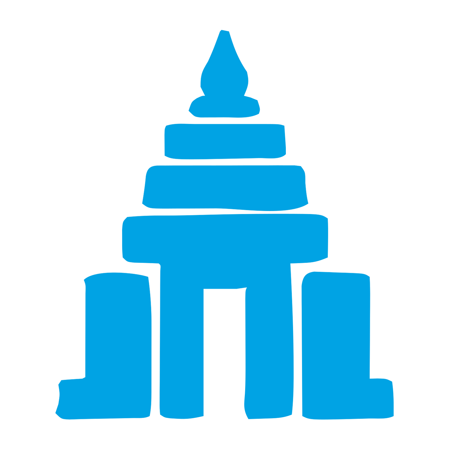 Hand-Drawn Temple Logo #00a3e4