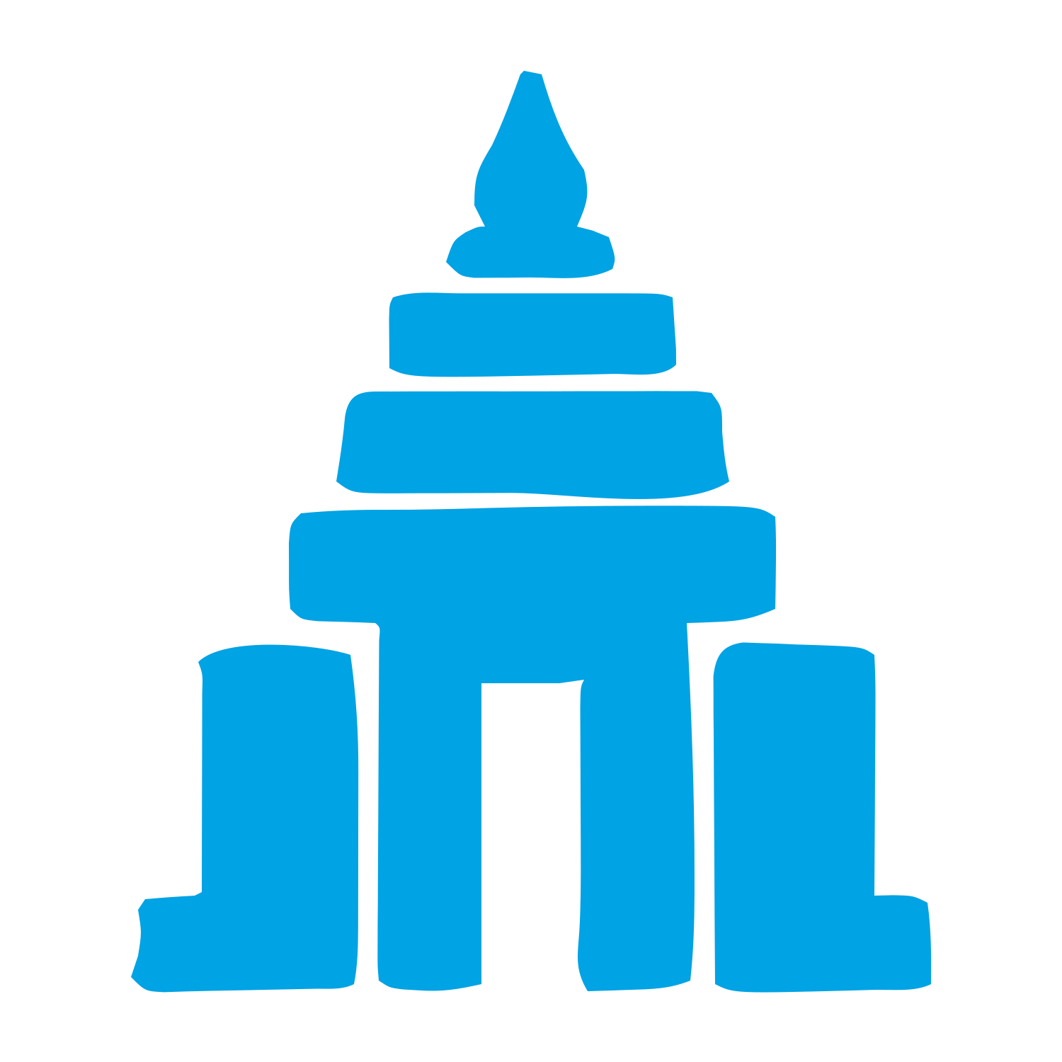 Hand-Drawn Temple Logo #00a3e4