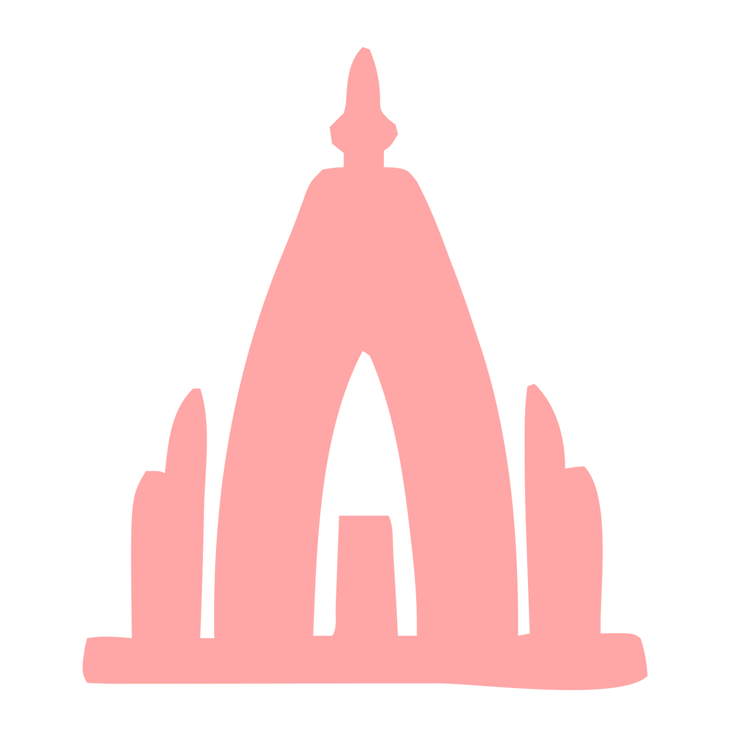 Temple Arch Spire Logo #ffa6a6