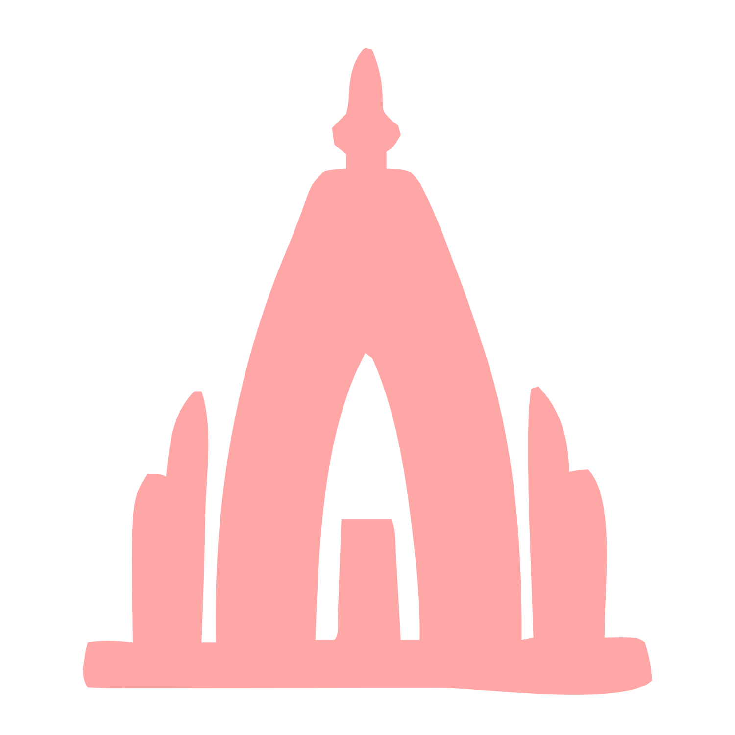 Temple Arch Spire Logo #ffa6a6