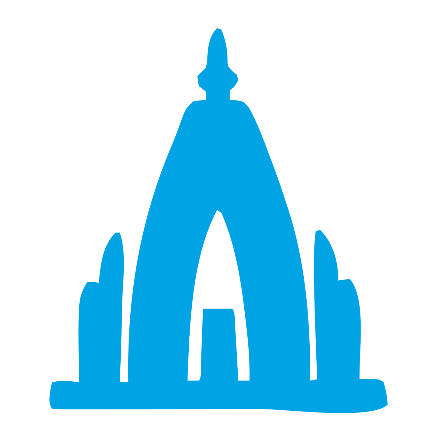 Temple Arch Spire Logo #00a3e4