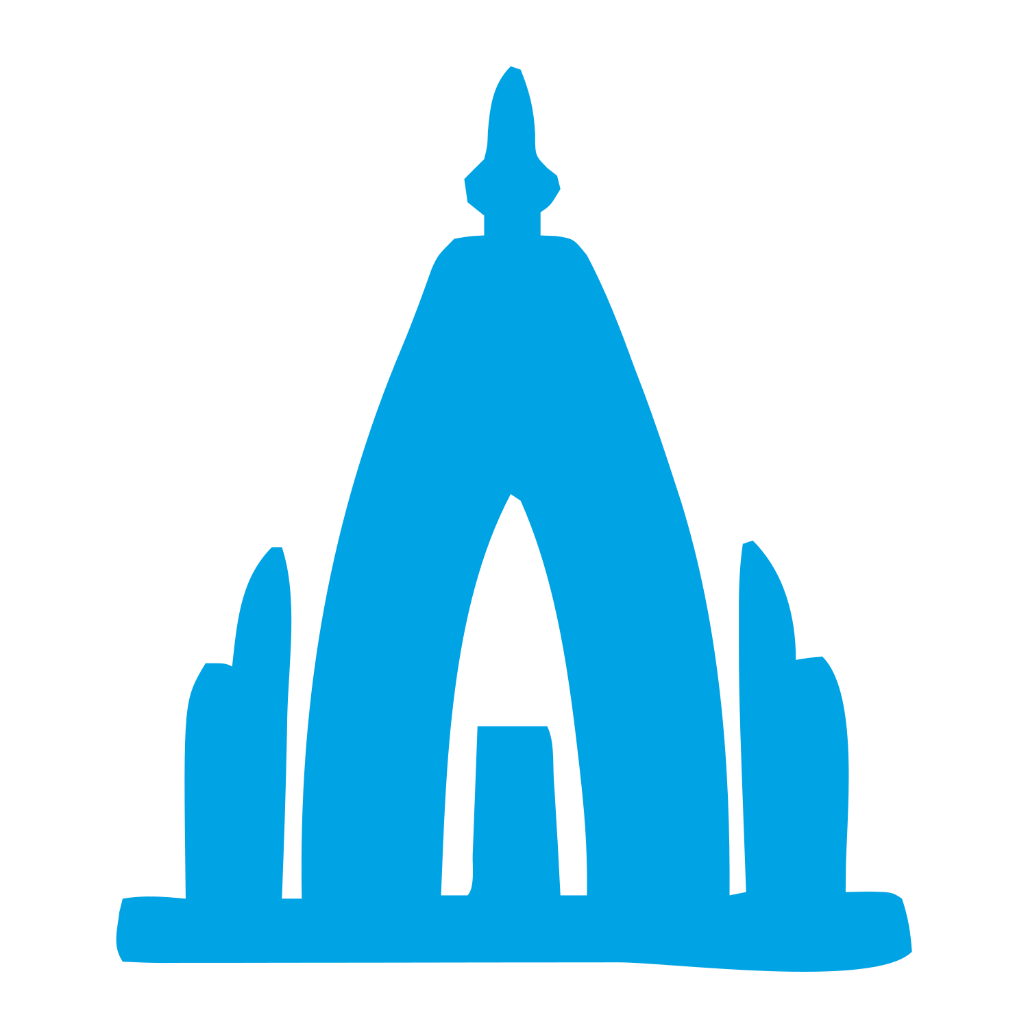 Temple Arch Spire Logo #00a3e4
