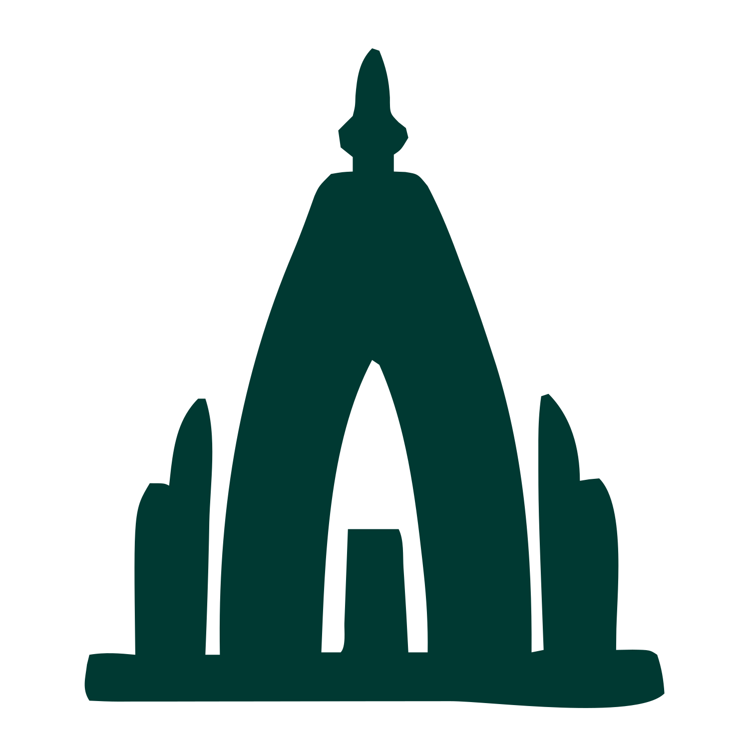 Temple Arch Spire Logo #003932