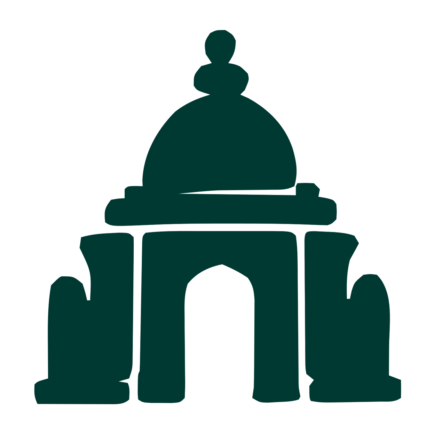 Domed Temple Arch Logo #003932