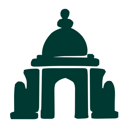 Domed Temple Arch Logo #003932