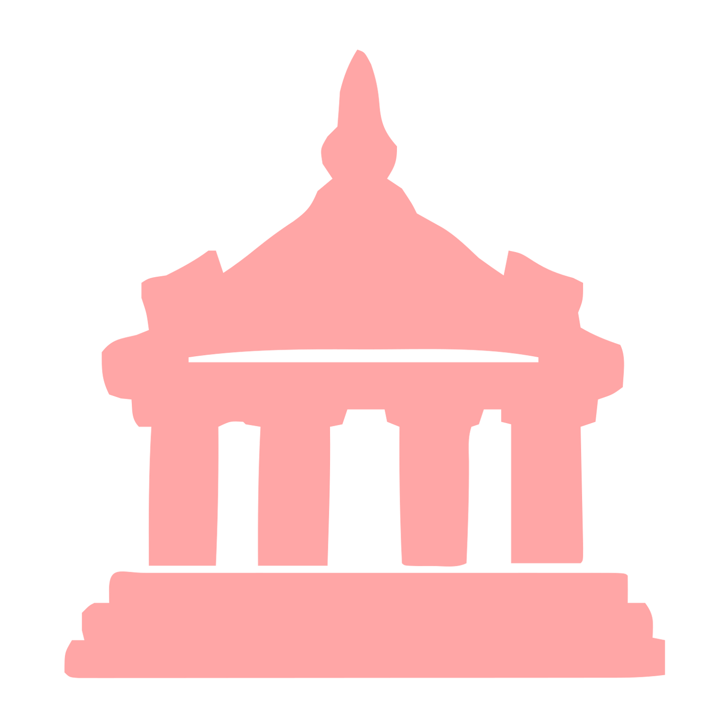 Classical Temple Building Logo #ffa6a6