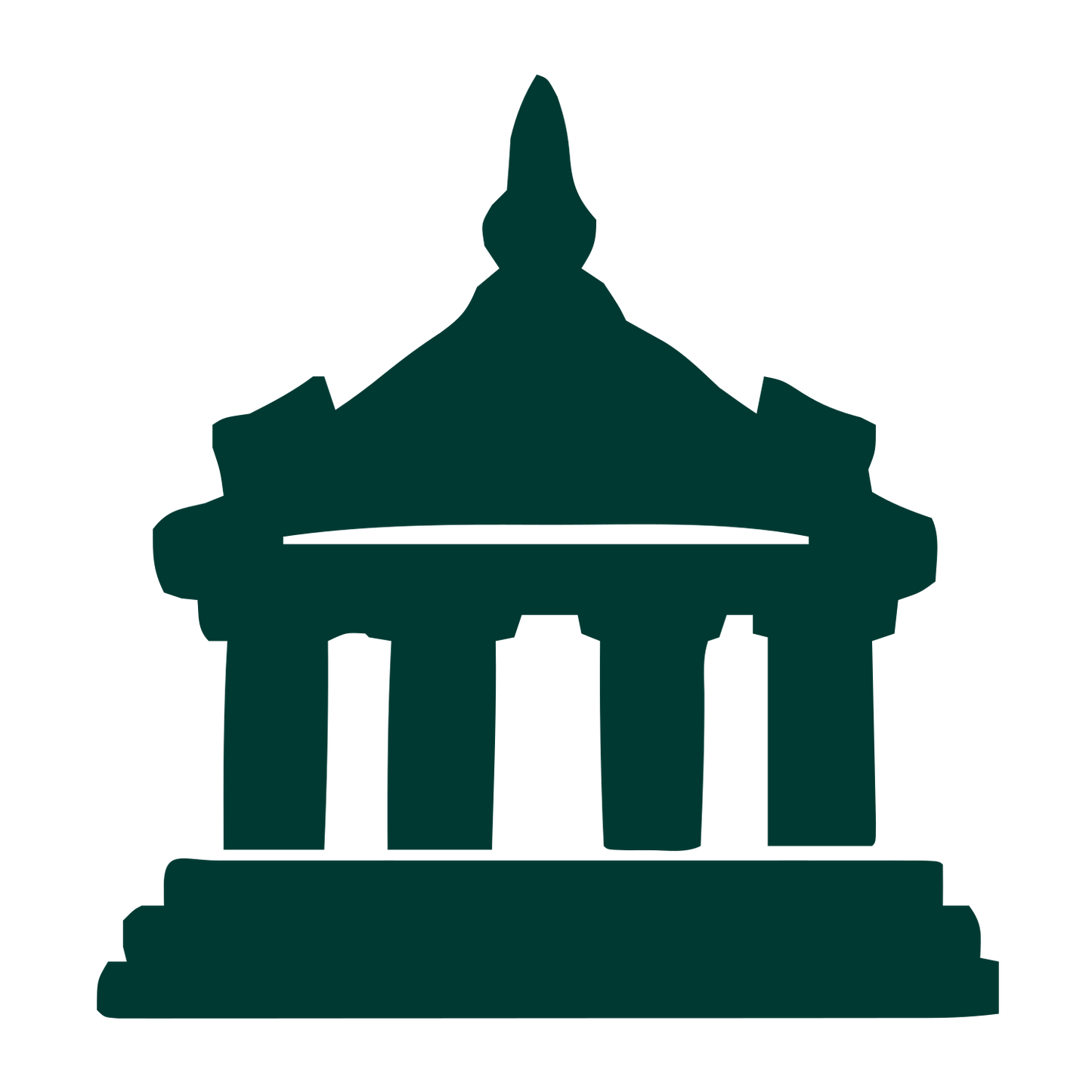 Classical Temple Building Logo #003932