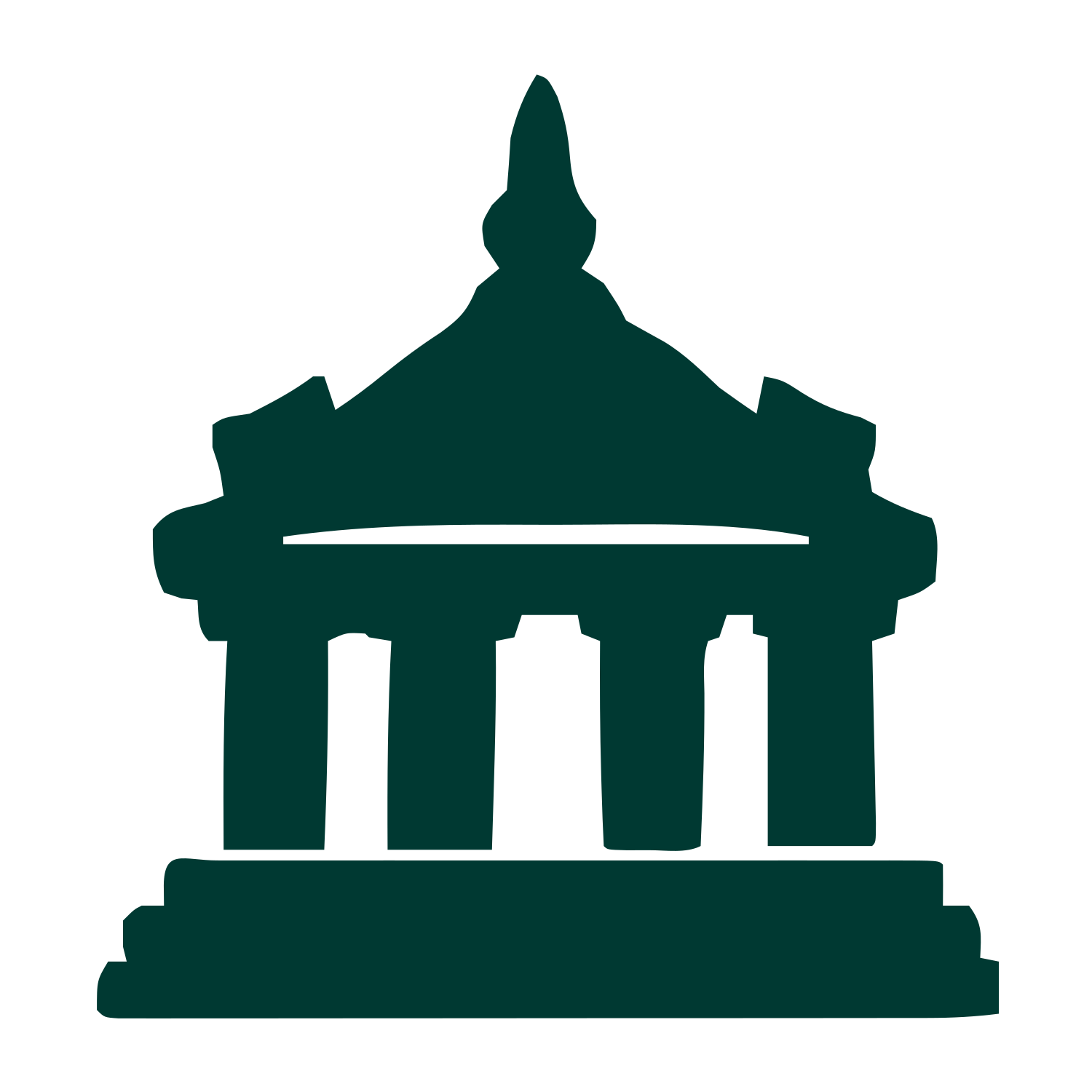 Classical Temple Building Logo #003932