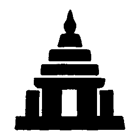Buddhist Temple Stupa Logo
