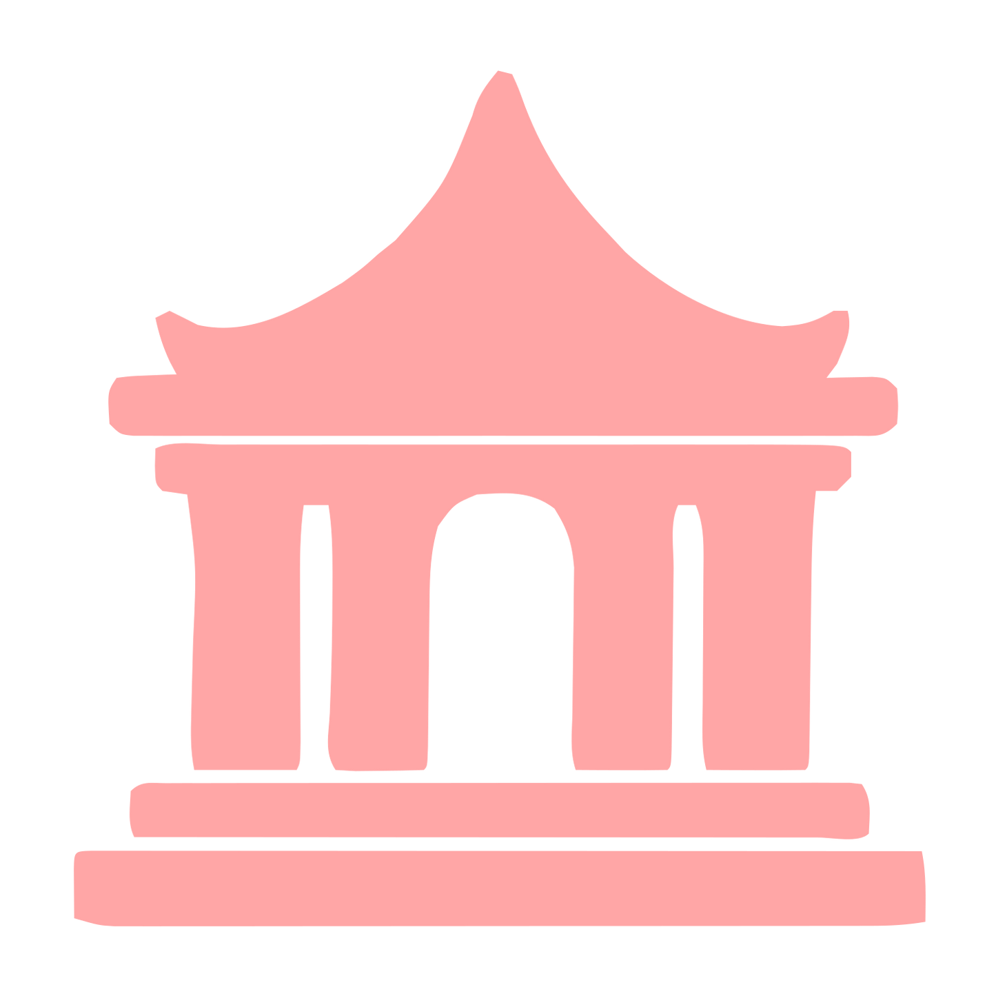 Asian Temple Pagoda Logo #ffa6a6