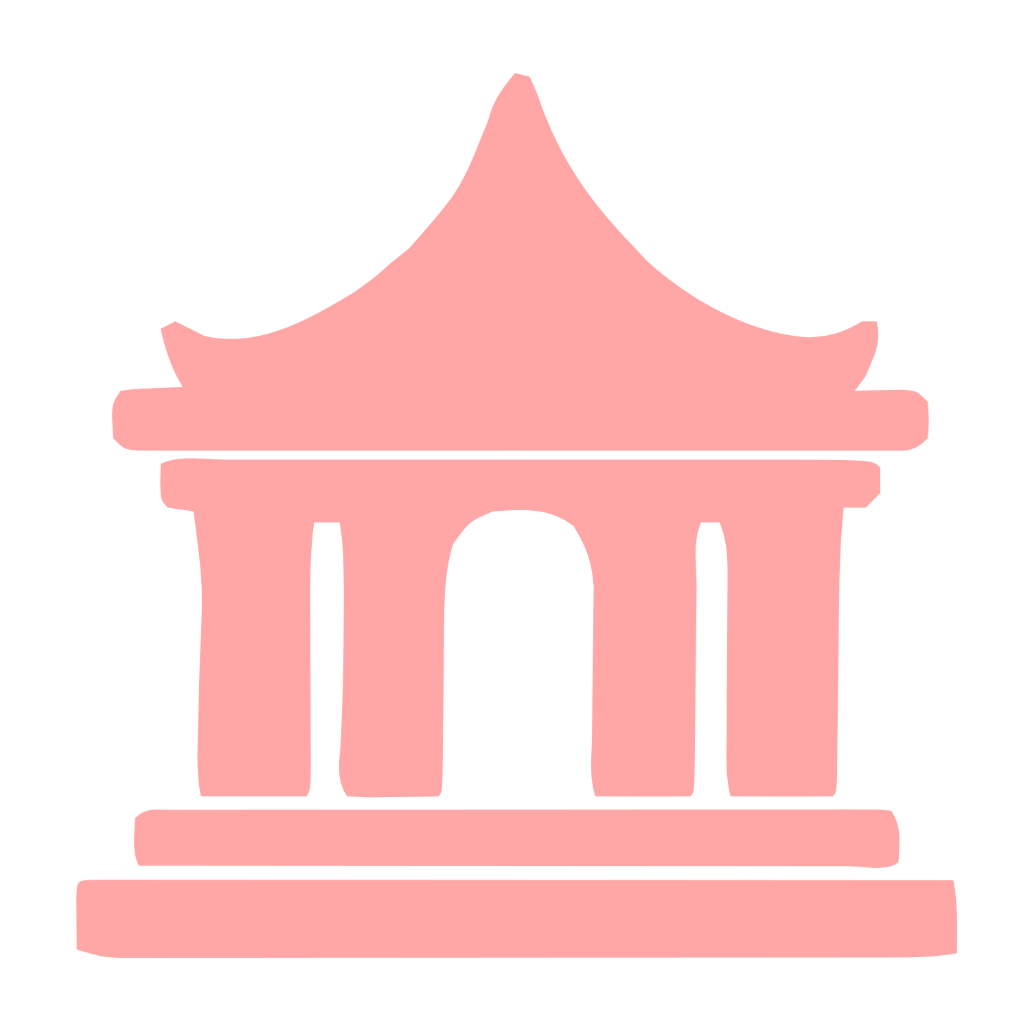 Asian Temple Pagoda Logo #ffa6a6