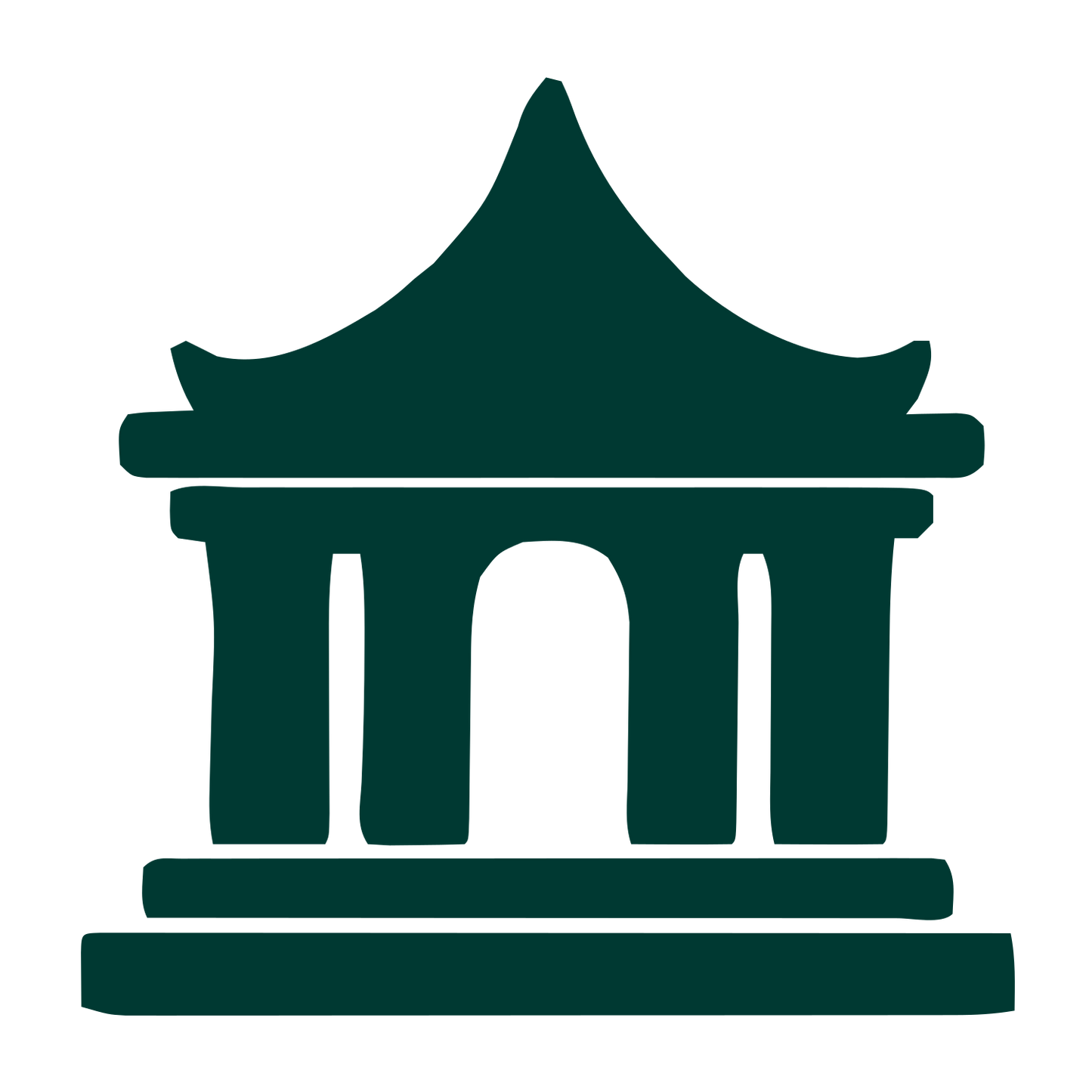 Asian Temple Pagoda Logo #003932