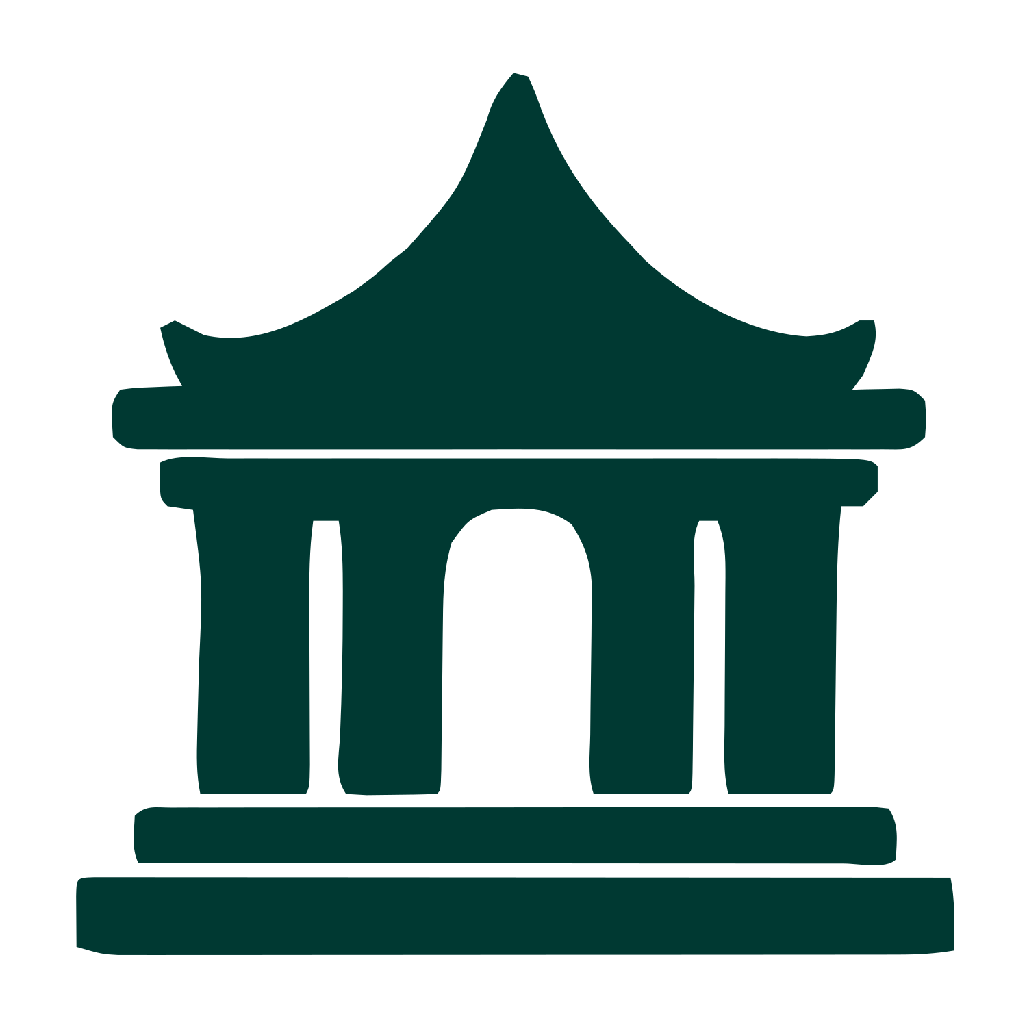 Asian Temple Pagoda Logo #003932
