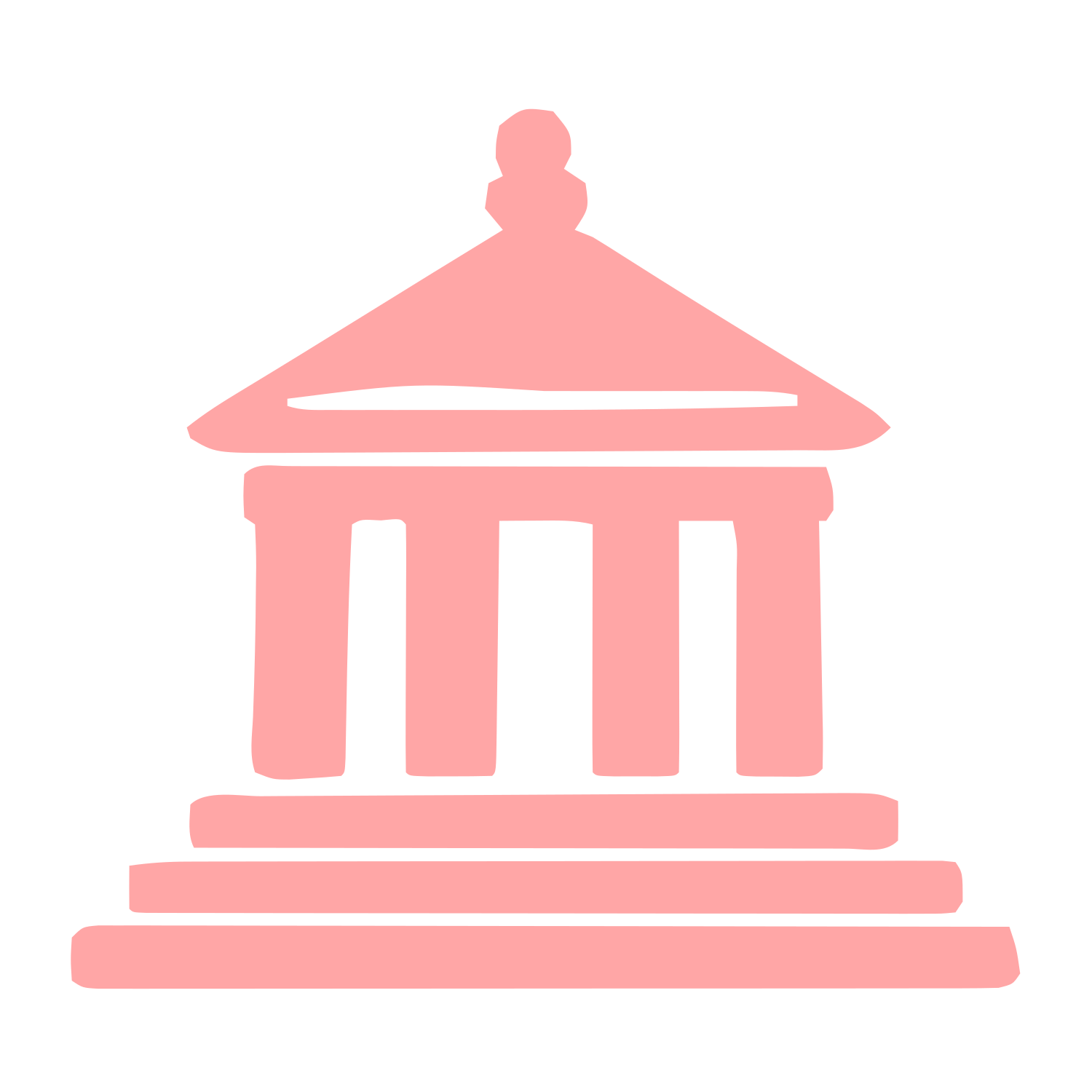 Classical Temple Building Logo #ffa6a6