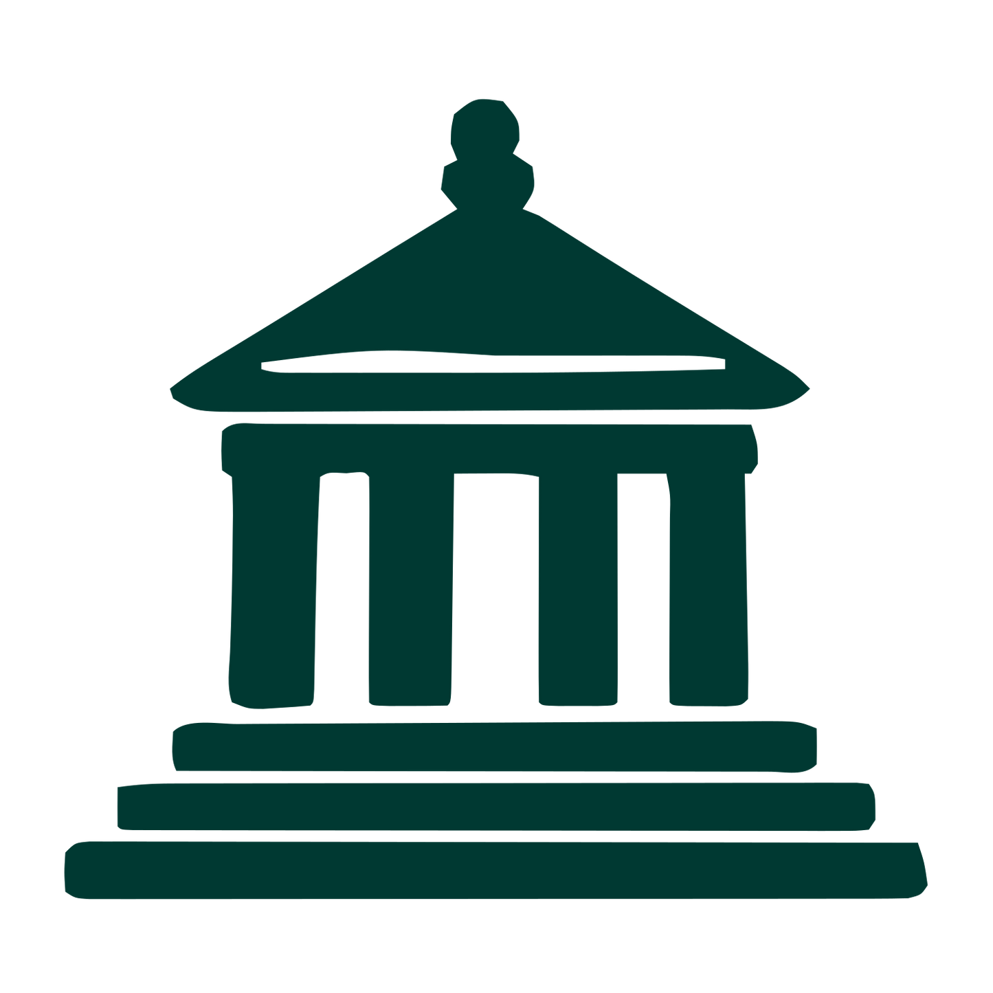 Classical Temple Building Logo #003932