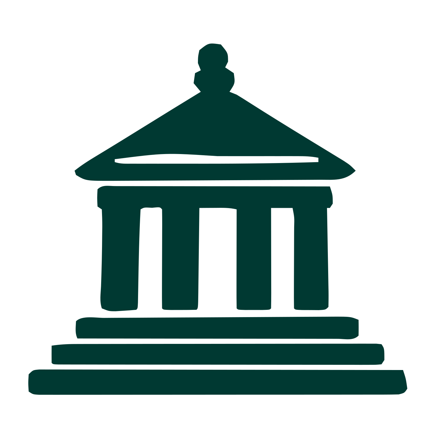 Classical Temple Building Logo #003932