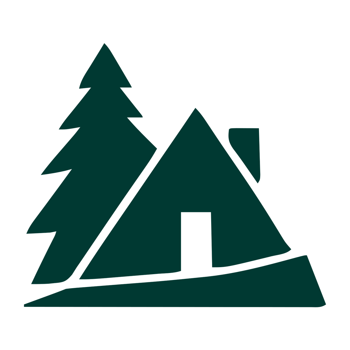 Pine Tree Cabin Logo #003932