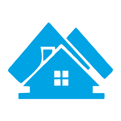 Layered Overlap House Logo #00a3e4