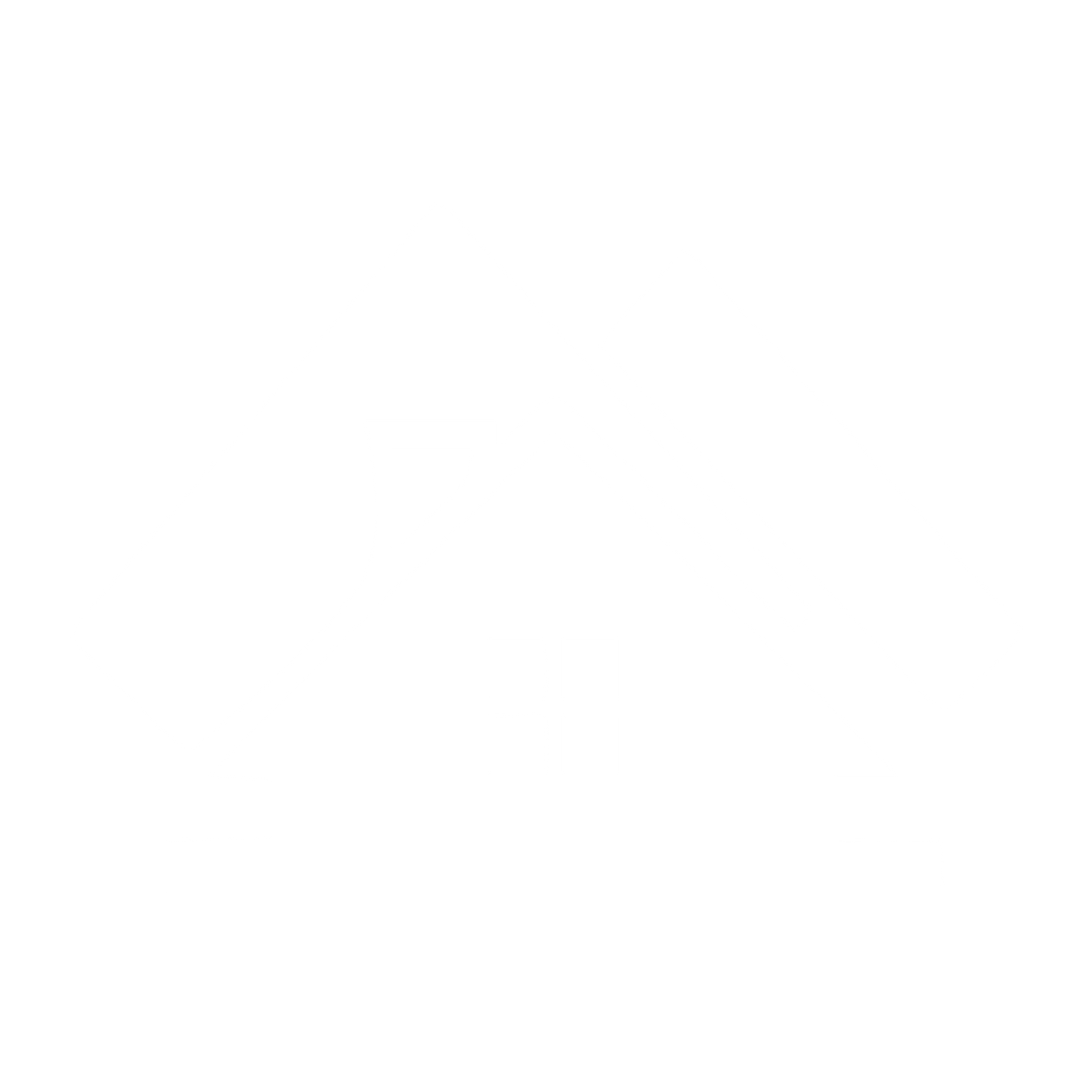 Layered Overlap House Logo #ffffff
