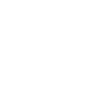 Layered Overlap House Logo #ffffff