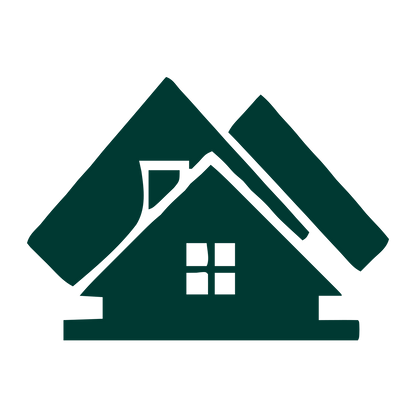 Layered Overlap House Logo #003932