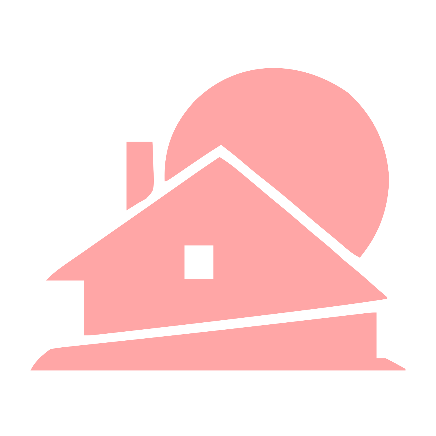 House and Sun Logo #ffa6a6