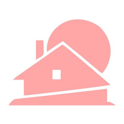 House and Sun Logo #ffa6a6