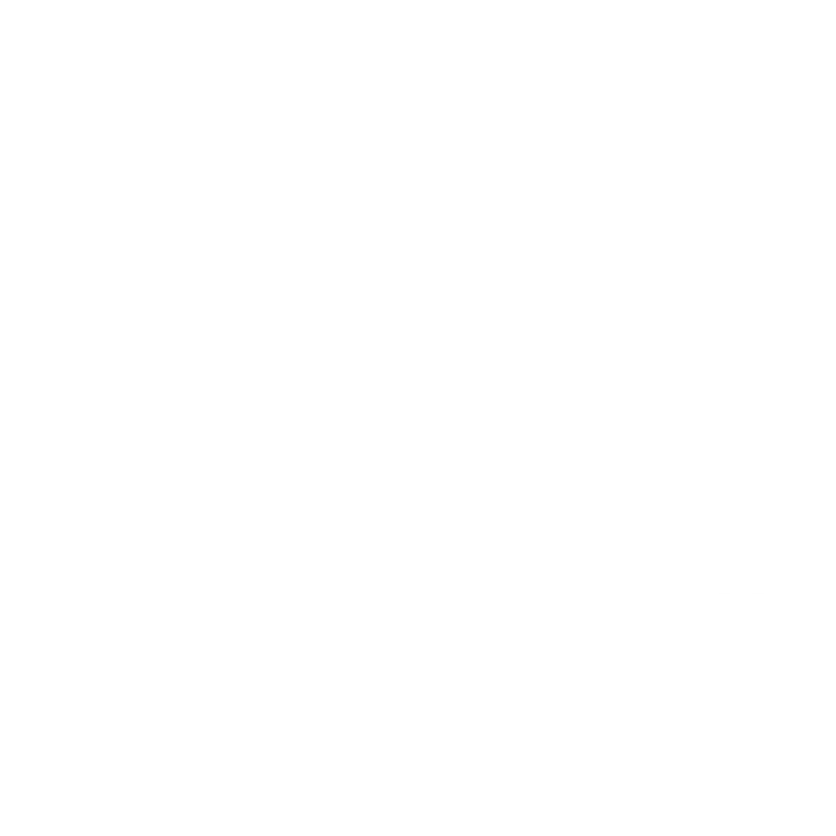 Cabin Mountains Layered Logo #ffffff