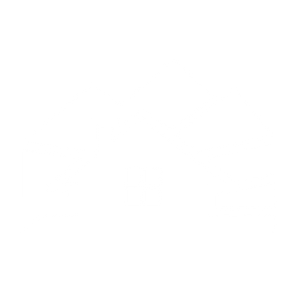 Cabin Mountains Layered Logo #ffffff