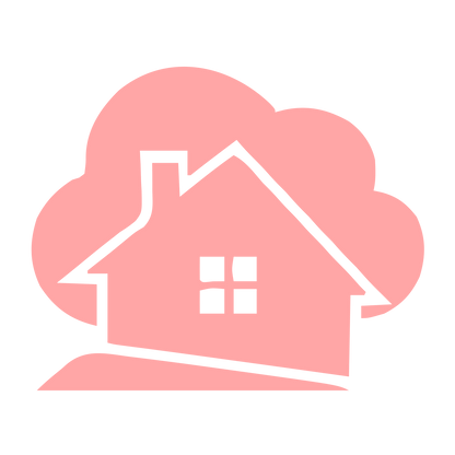 House Cloud Overlap Logo #ffa6a6