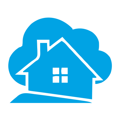 House Cloud Overlap Logo #00a3e4