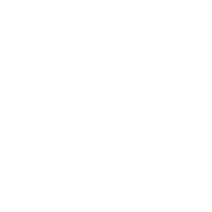 Mountain Cabin Overlap Logo #ffffff