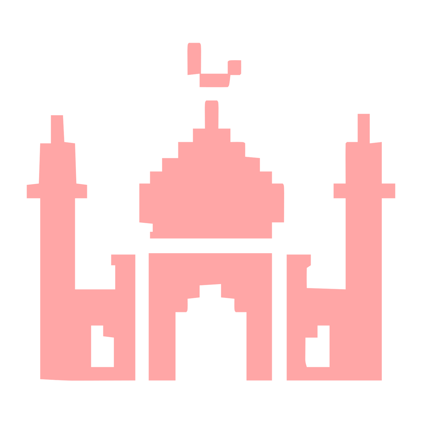 Pixel Mosque Logo #ffa6a6