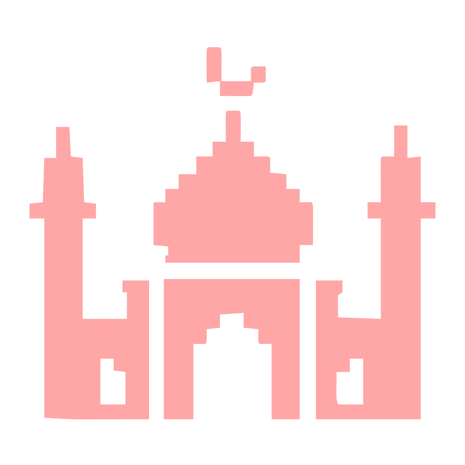 Pixel Mosque Logo #ffa6a6